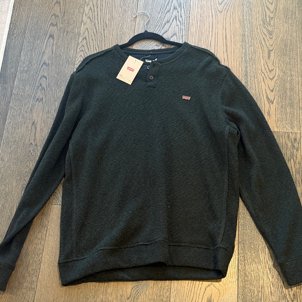 Levi's Men's Dark Gray Crewneck Sweater